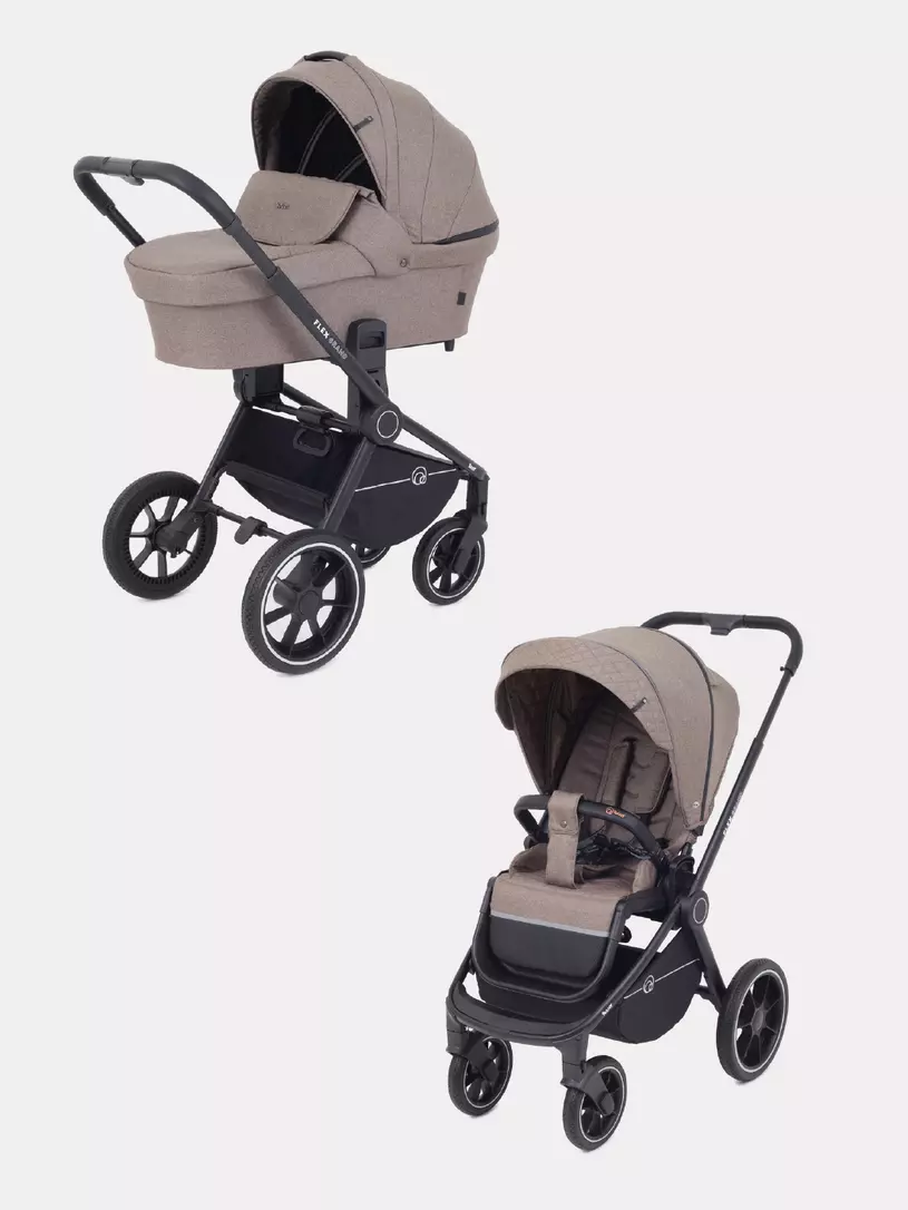 

Коляска детская 2 в 1 RANT FLEX GRAND PU 2022 RA072 Cacao Brown, Flex Grand PU 2in1 2022