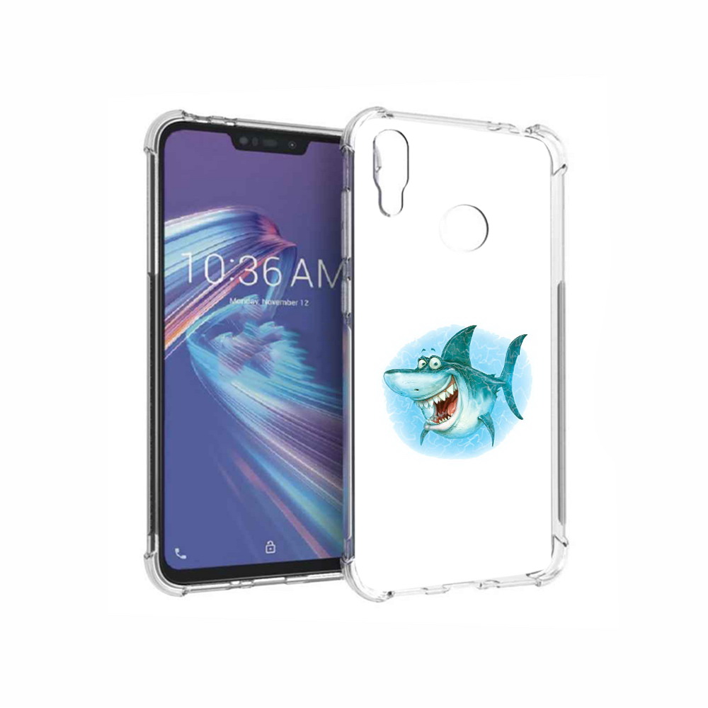 

Чехол MyPads Tocco для Asus ZenFone Max M2 (ZB633KL) веселая акула, Прозрачный, Tocco