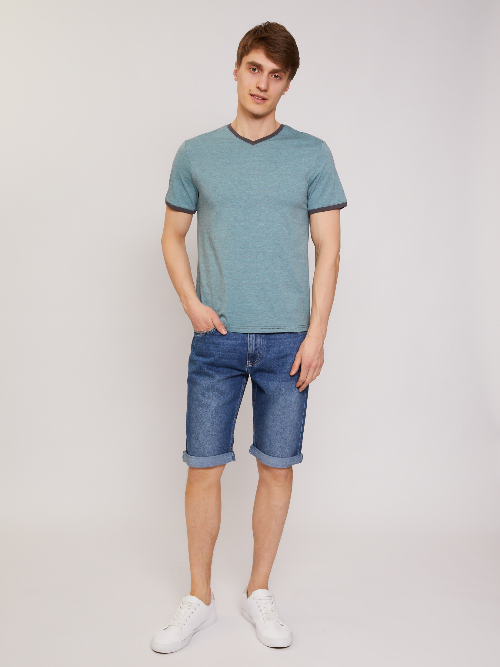 

Футболка мужская z01124321Y10260S0 Zolla бирюзовая 3XL