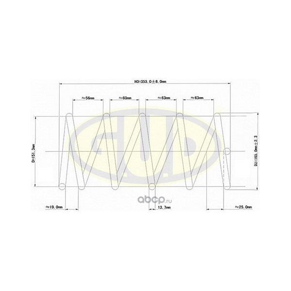 фото Пружина подвески g.u.d. gcs037214