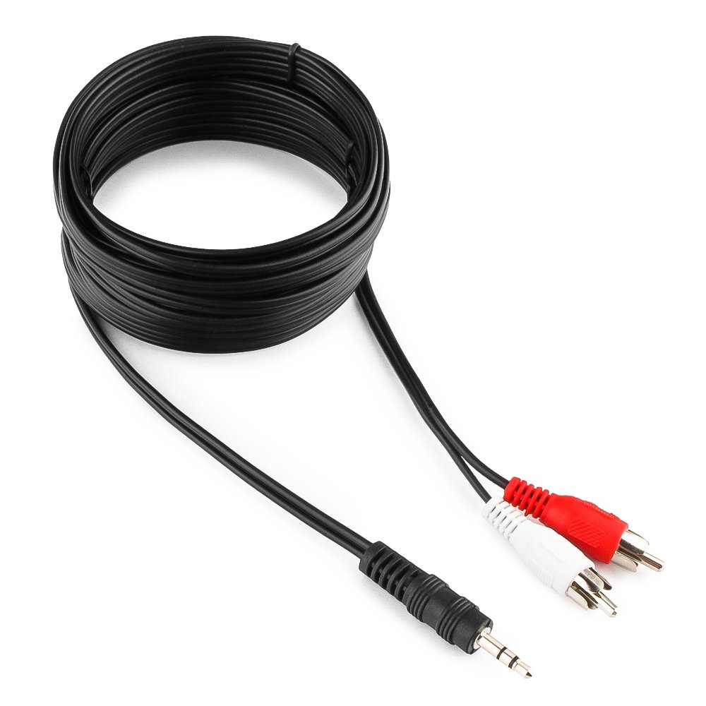 фото Кабель aux cablexpert cca-458-5m 3.5 mm jack/2 rca 5м black