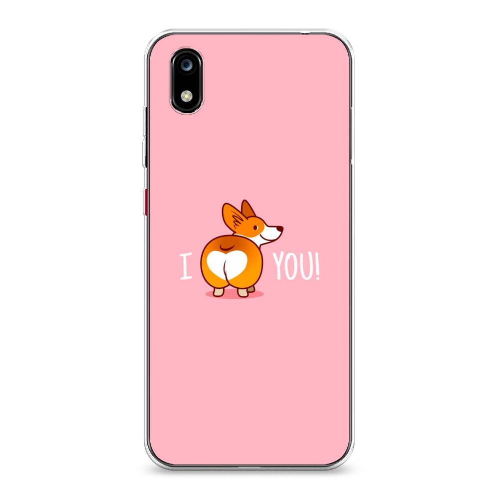 

Чехол на ZTE Blade A7 2019 "Корги I love you", Розовый;коричневый;белый, 133150-1