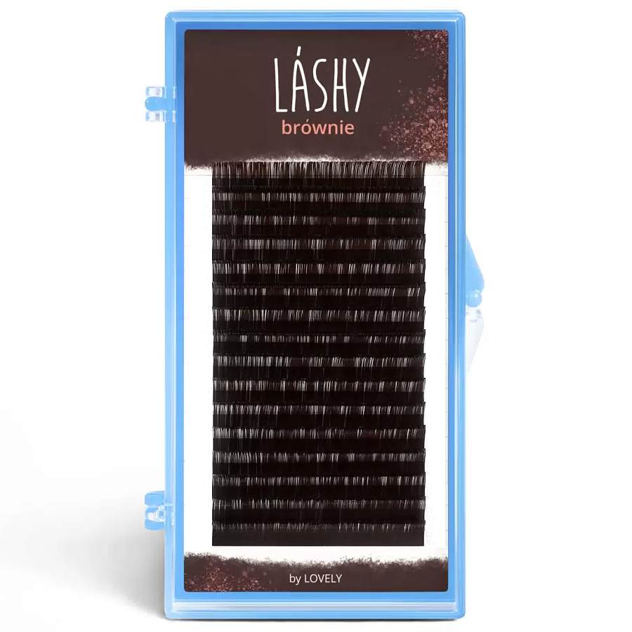 

Ресницы темно-коричневые LASHY Brownie - 16 линий L 0.10 12mm, Коричневый