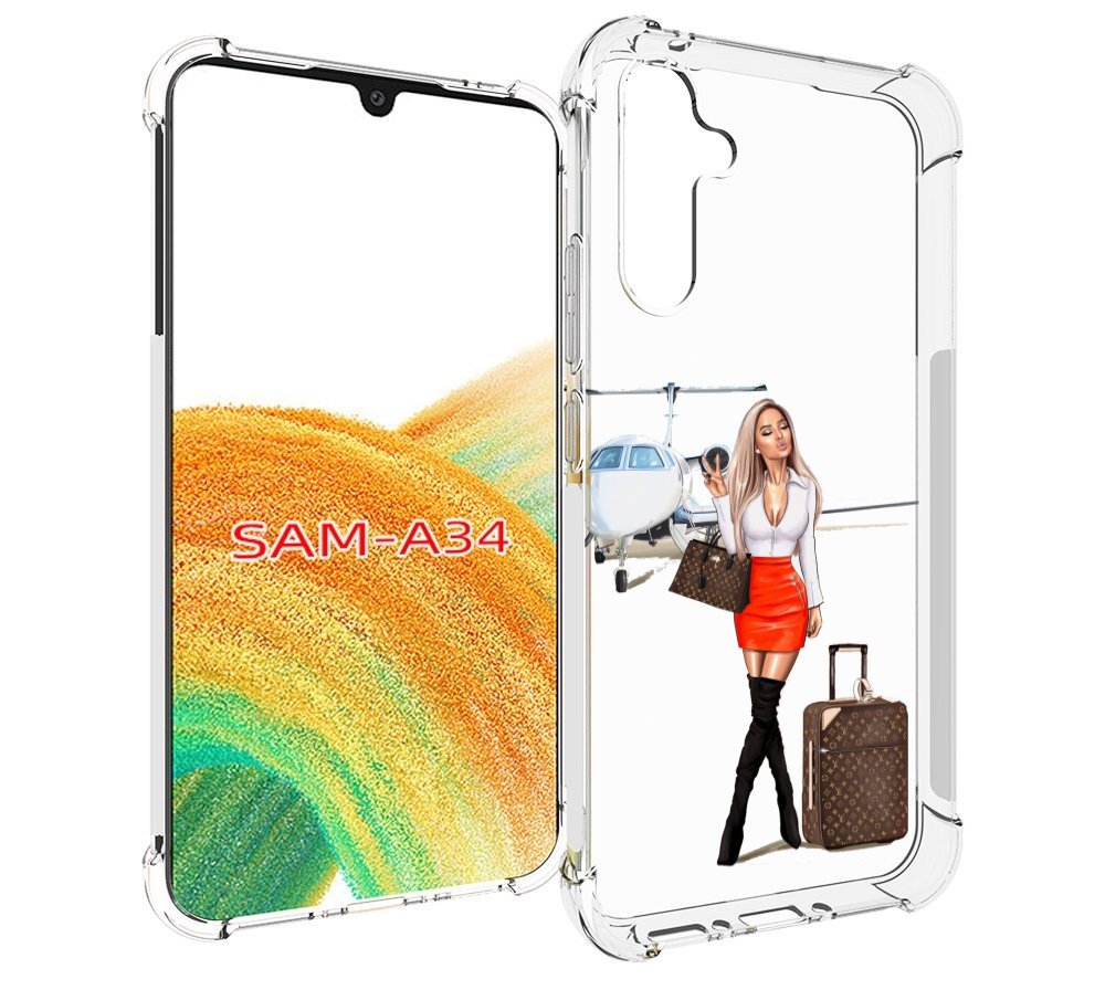 

Чехол MyPads Деловая-девушка женский для Samsung Galaxy A34, Tocco