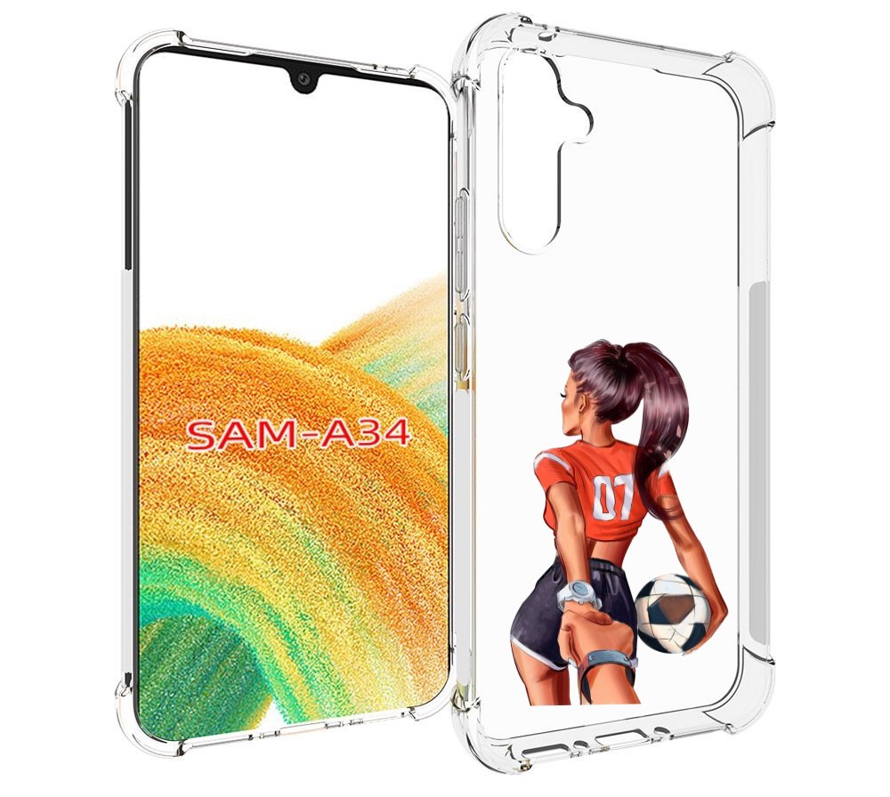 

Чехол MyPads Девушка-футболистка женский для Samsung Galaxy A34, Tocco