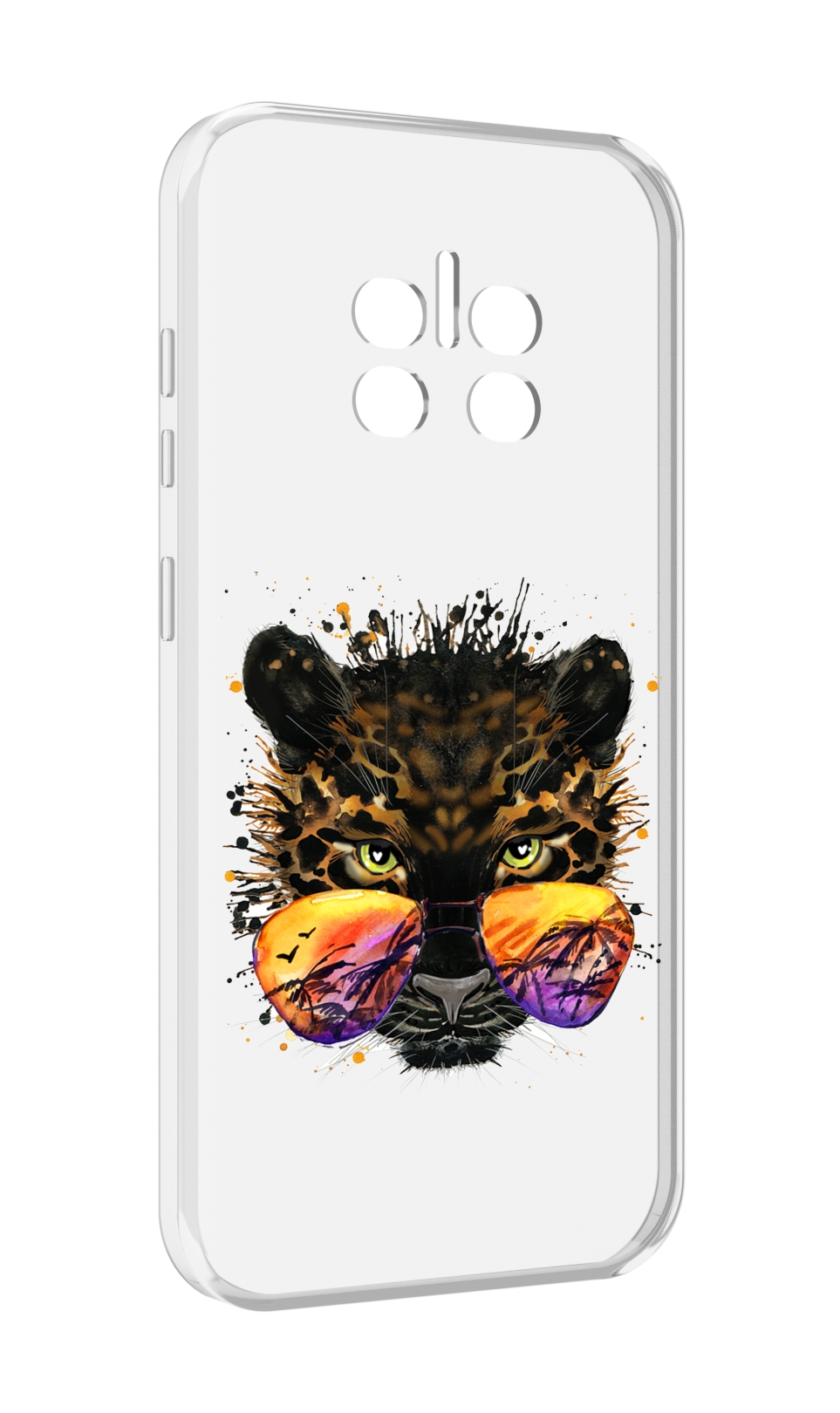 

Чехол MyPads тропический леопард для Doogee V11, Прозрачный, Tocco