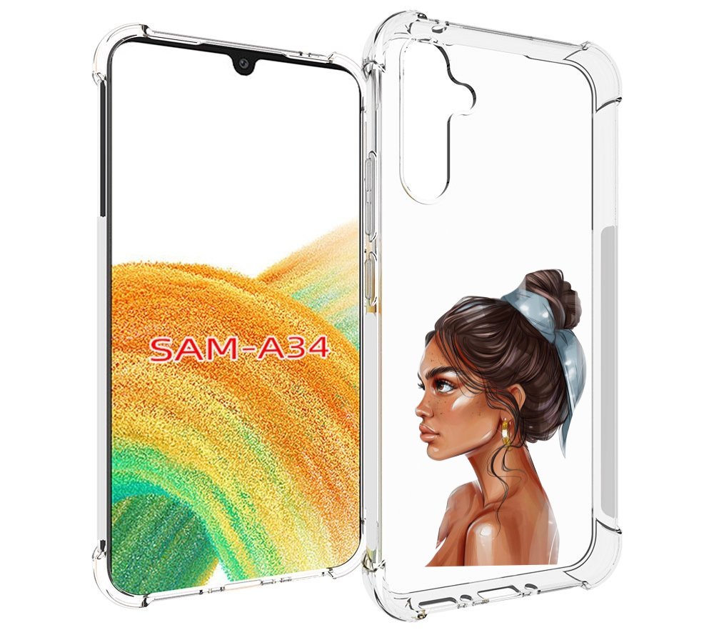

Чехол MyPads Девушка-с-повязкой женский для Samsung Galaxy A34, Tocco