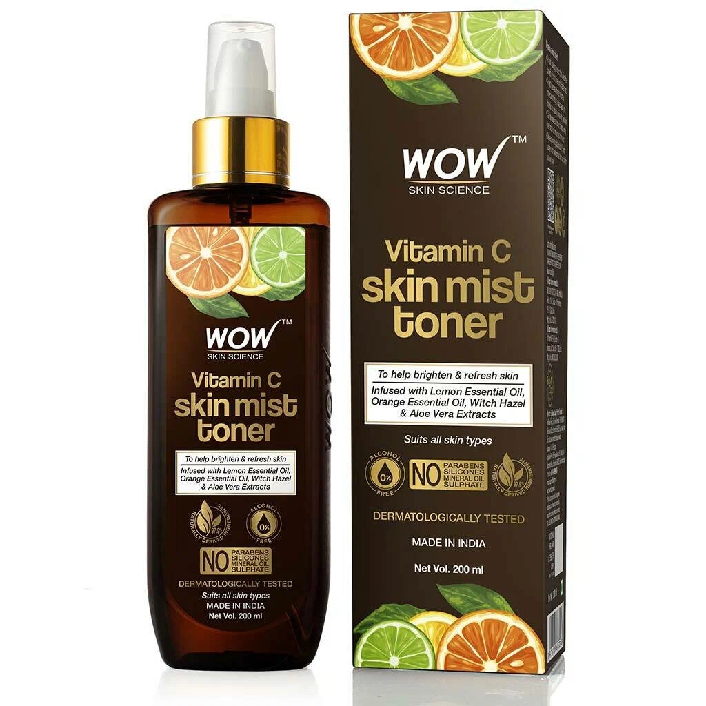 

Тоник-спрей для лица и волос WOW Skin Science Энергия и Сияние с витамином С, 200 мл