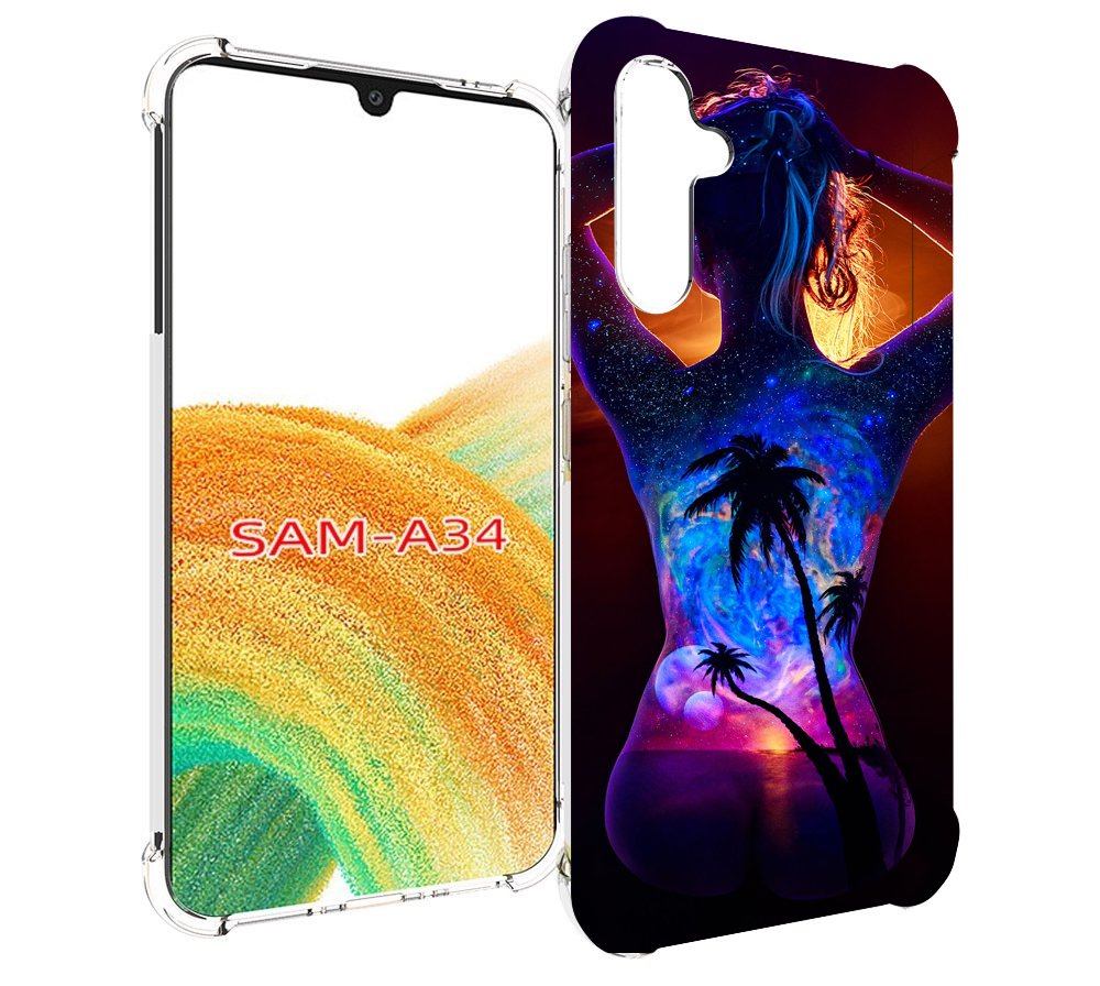 

Чехол MyPads Девушка-и-пальмы женский для Samsung Galaxy A34, Tocco