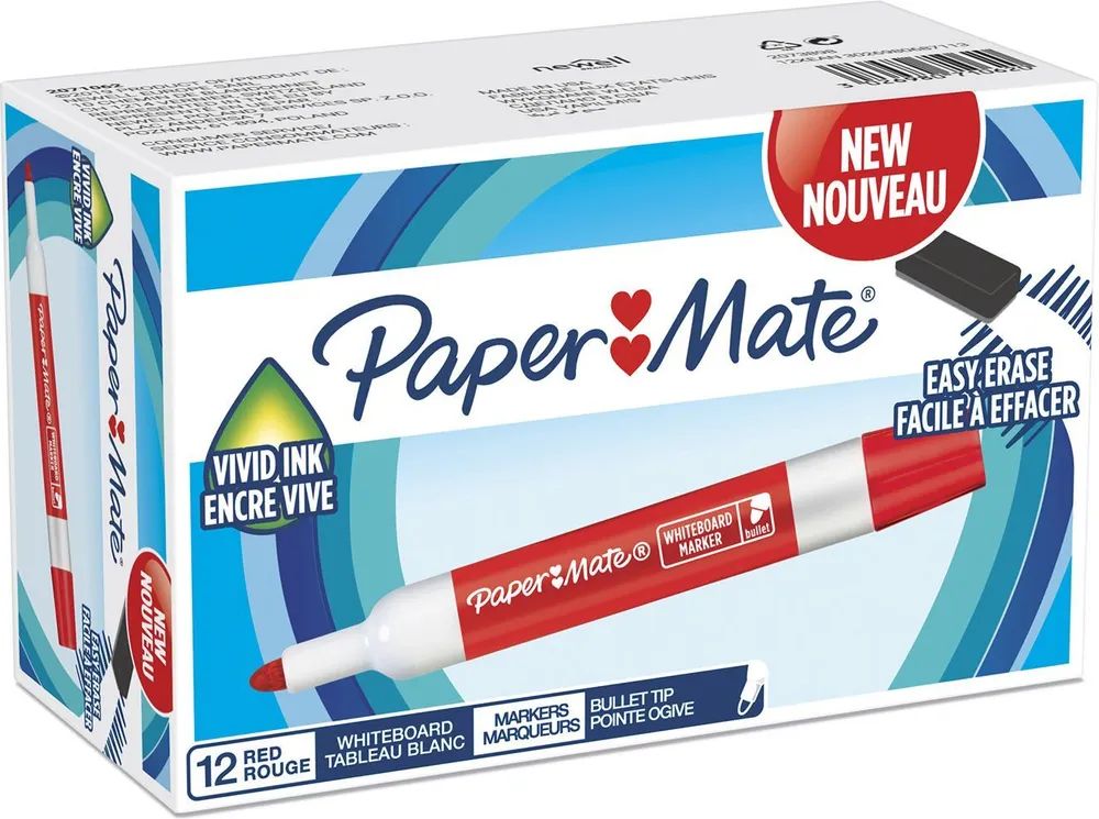 Набор маркеров для досок Paper Mate 2071062 Sharpie пулевидный наконечник красный
