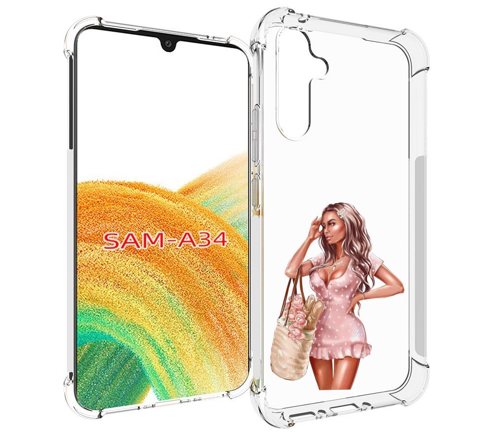

Чехол MyPads Девушка-в-мини-платье женский для Samsung Galaxy A34, Tocco