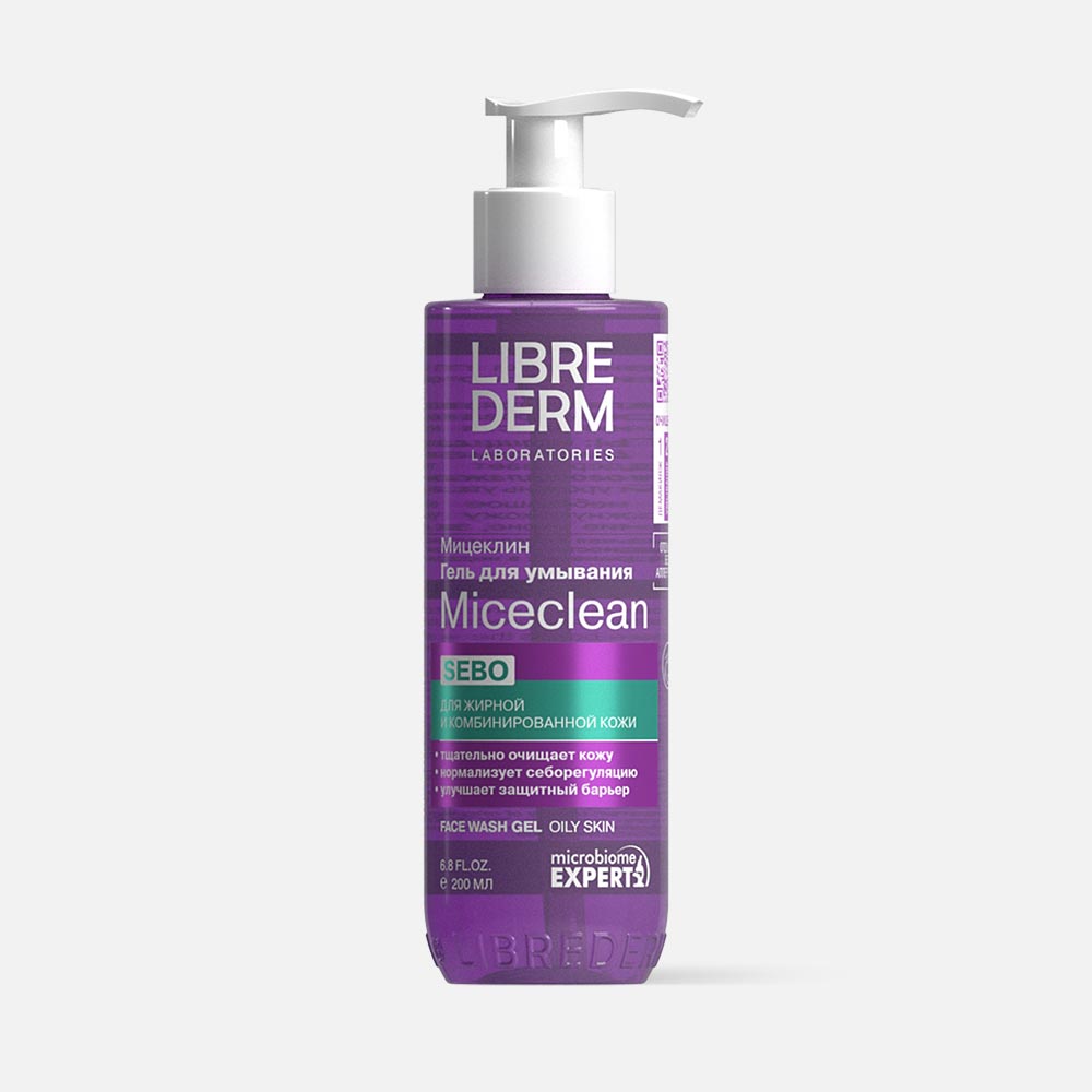 Гель для умывания LIBREDERM Miceclean Sebo 2 Gel Cleanser очищающий 200 мл 1088₽