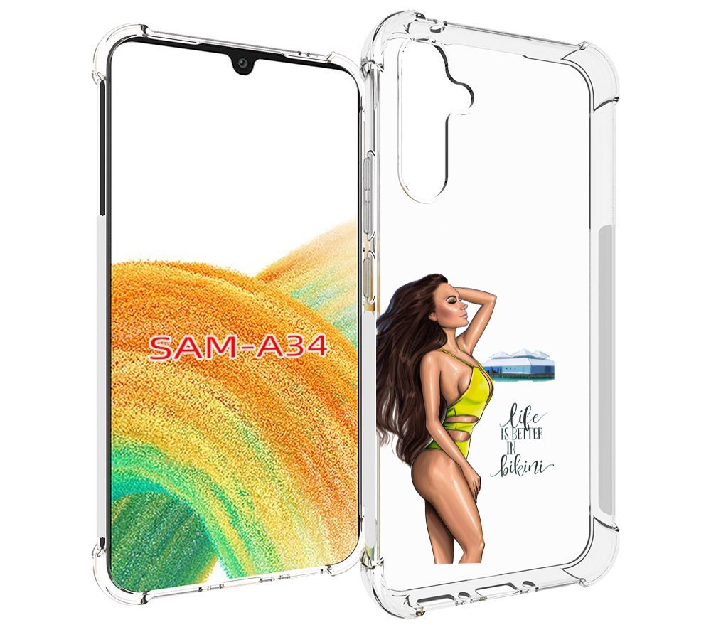 

Чехол MyPads Девушка-в-купальнике для Samsung Galaxy A34, Tocco