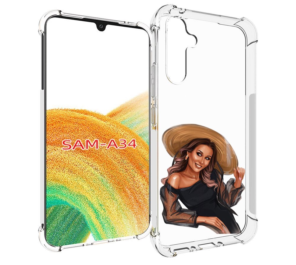 

Чехол MyPads Девушка-в-боди женский для Samsung Galaxy A34, Tocco