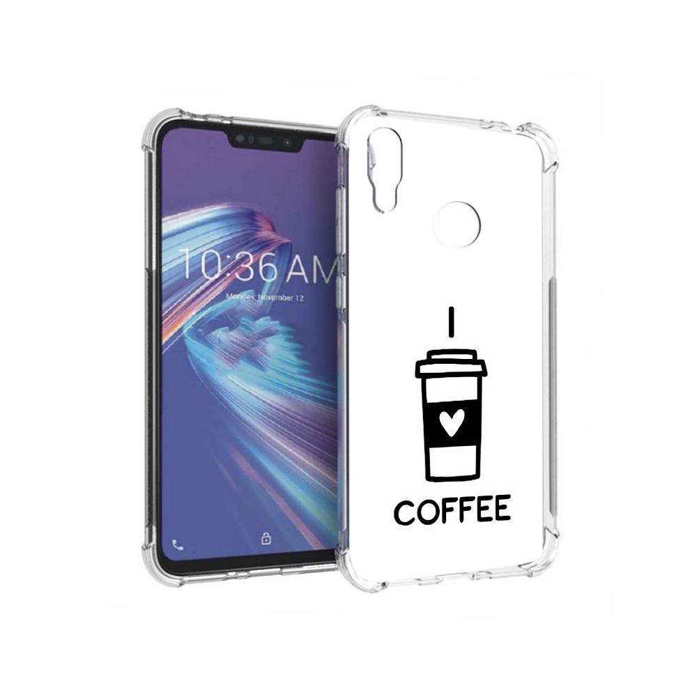

Чехол MyPads Tocco для Asus ZenFone Max M2 (ZB633KL) Я люблю кофе, Прозрачный, Tocco