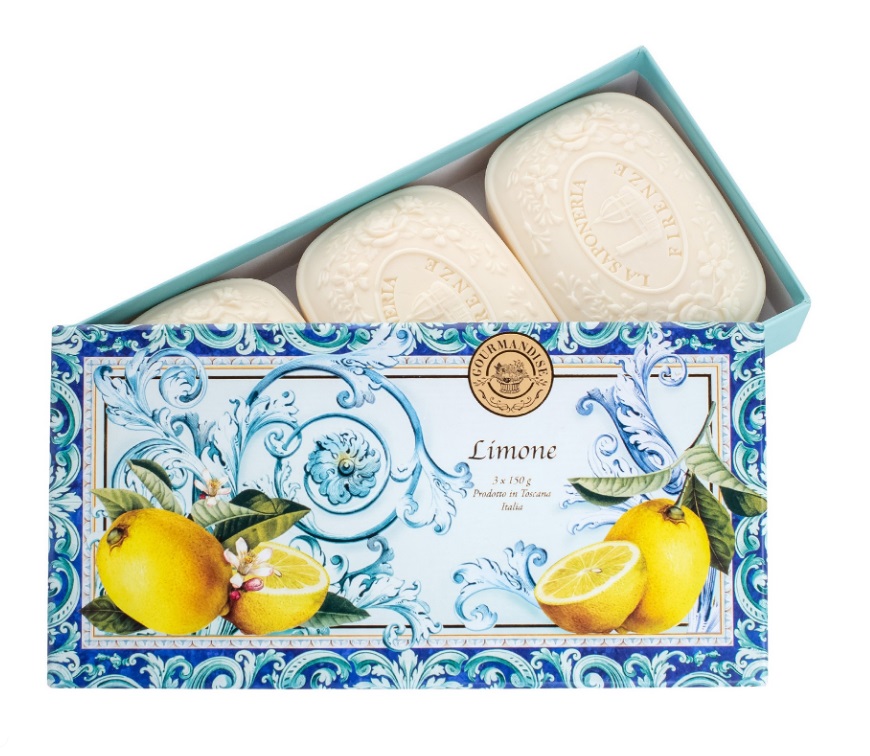 Набор натурального парфюмированного мыла Gourmandise Savon Parfume Limone Set