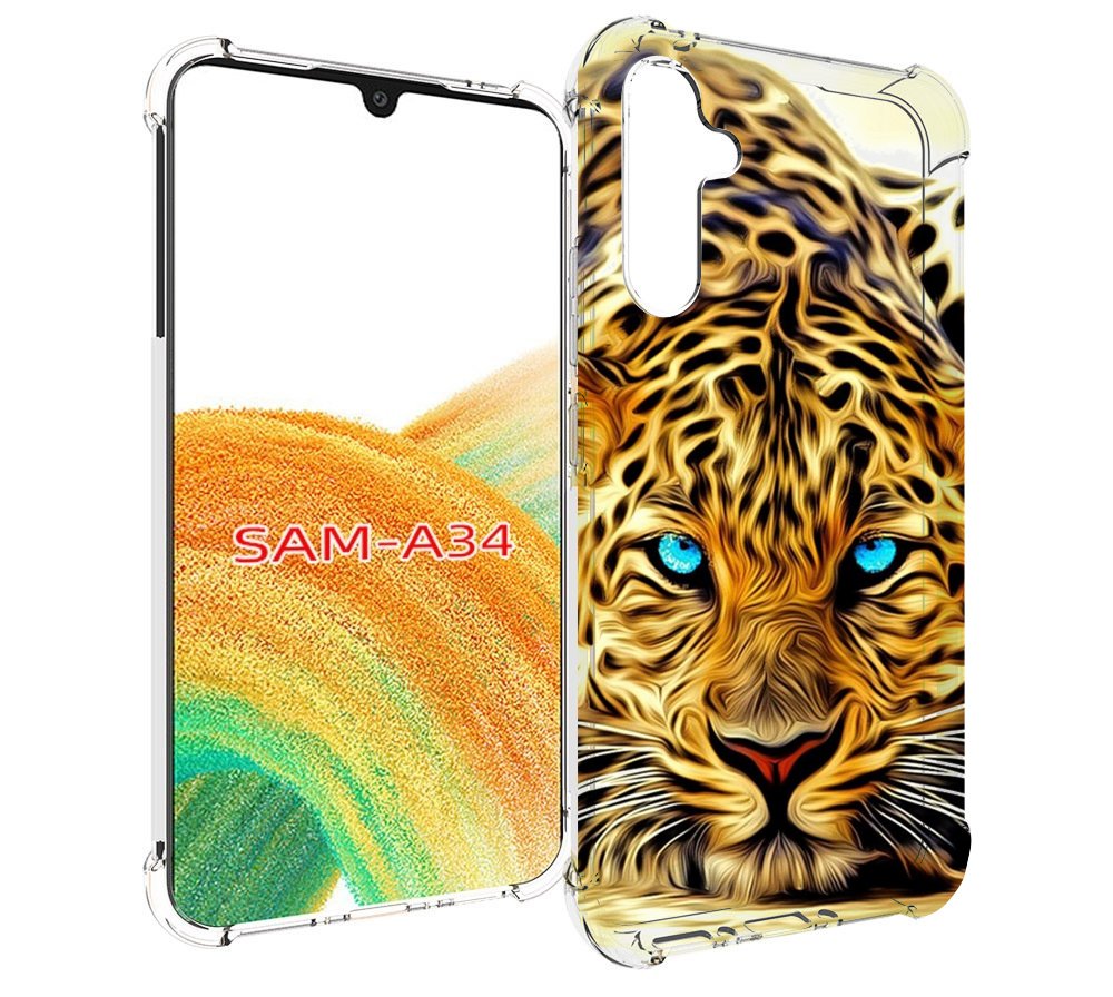 

Чехол MyPads Голубоглазый-гепард для Samsung Galaxy A34, Tocco