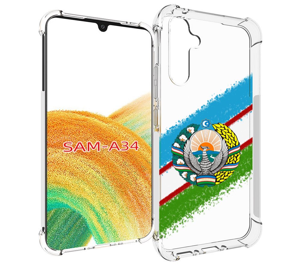 

Чехол MyPads Герб флаг Узбекистана для Samsung Galaxy A34, Tocco