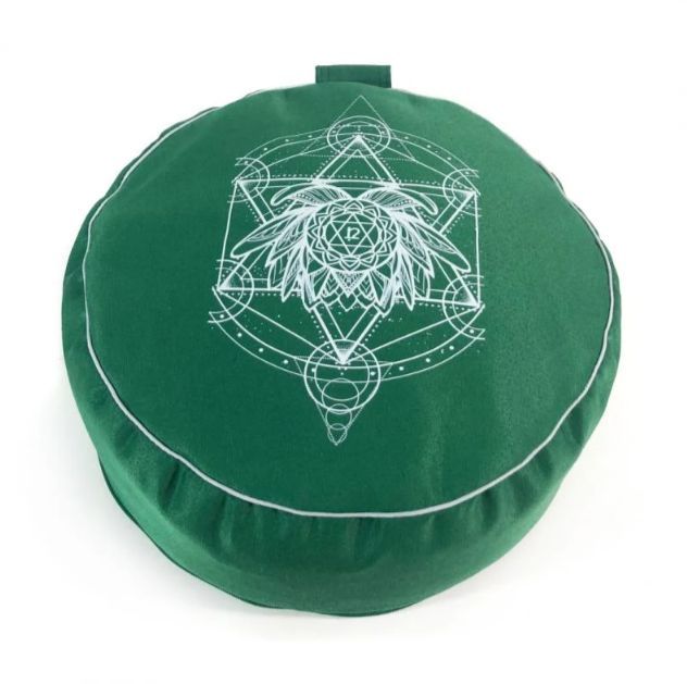 Подушка для медитации Bodhi Чакра Анахата зеленая