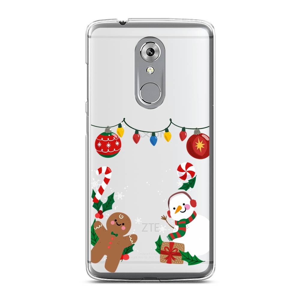 

Чехол на ZTE Axon 7 "Новогоднее настроение", Коричневый;красный;зеленый, 131450-5