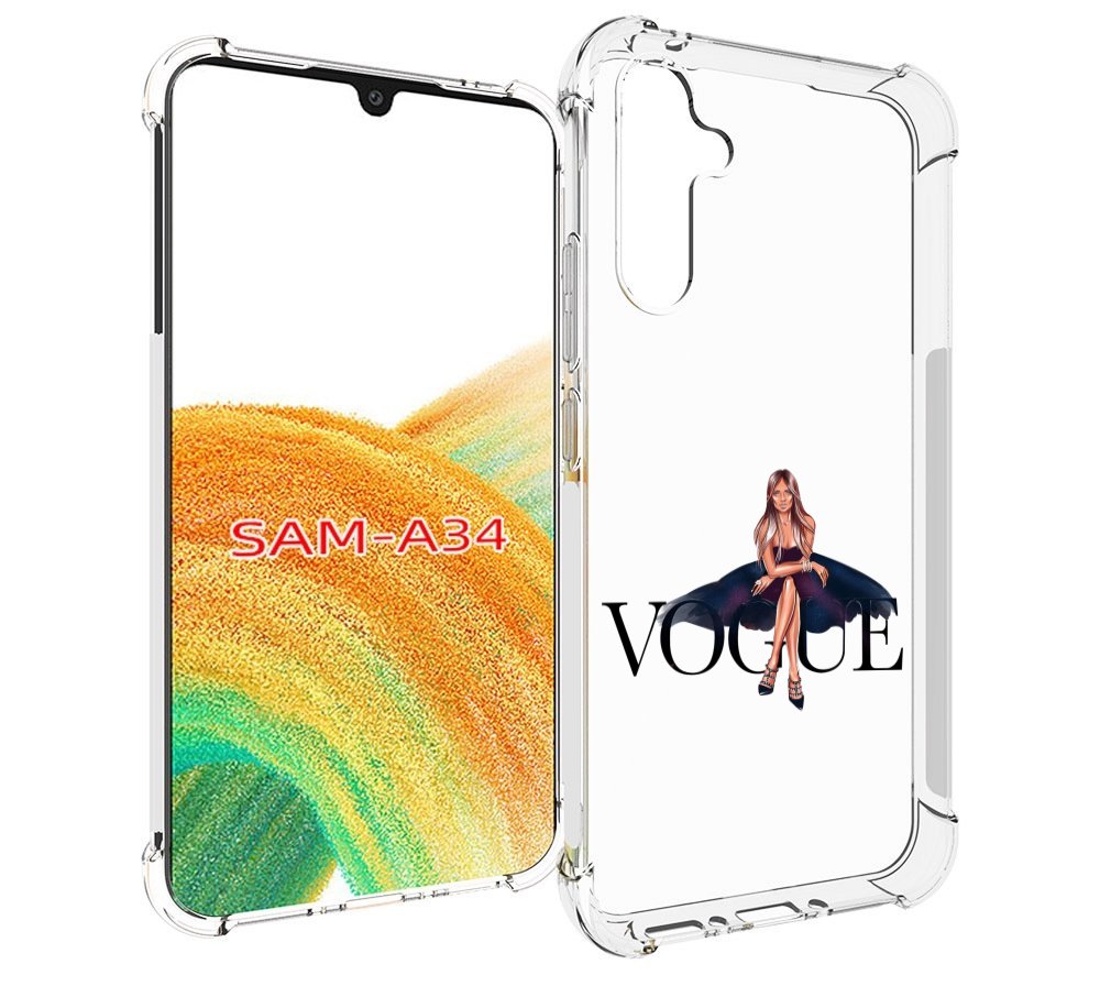 

Чехол MyPads Вог-девушка женский для Samsung Galaxy A34, Tocco