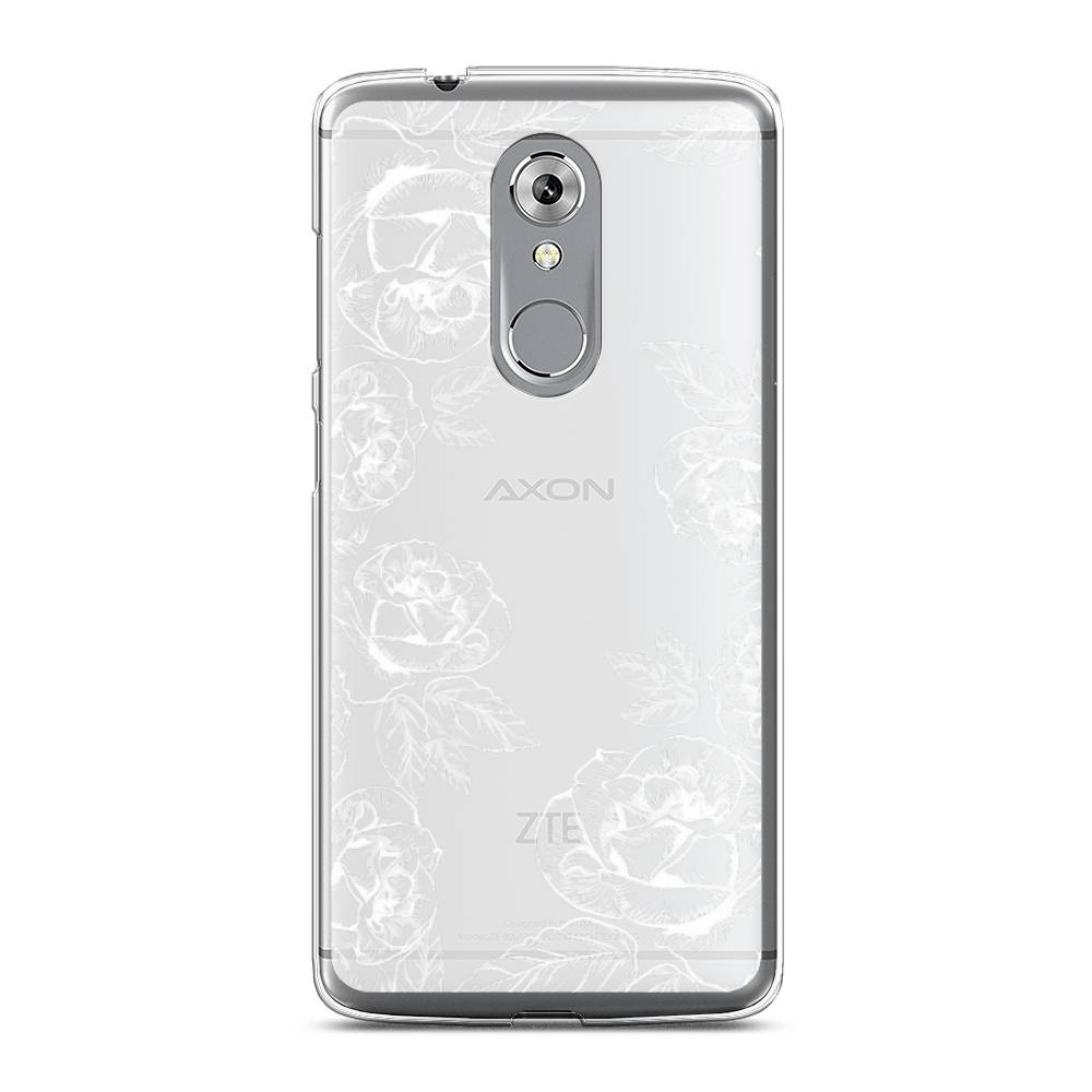 

Чехол на ZTE Axon 7 "Розы графика", Черный;серый, 131450-2