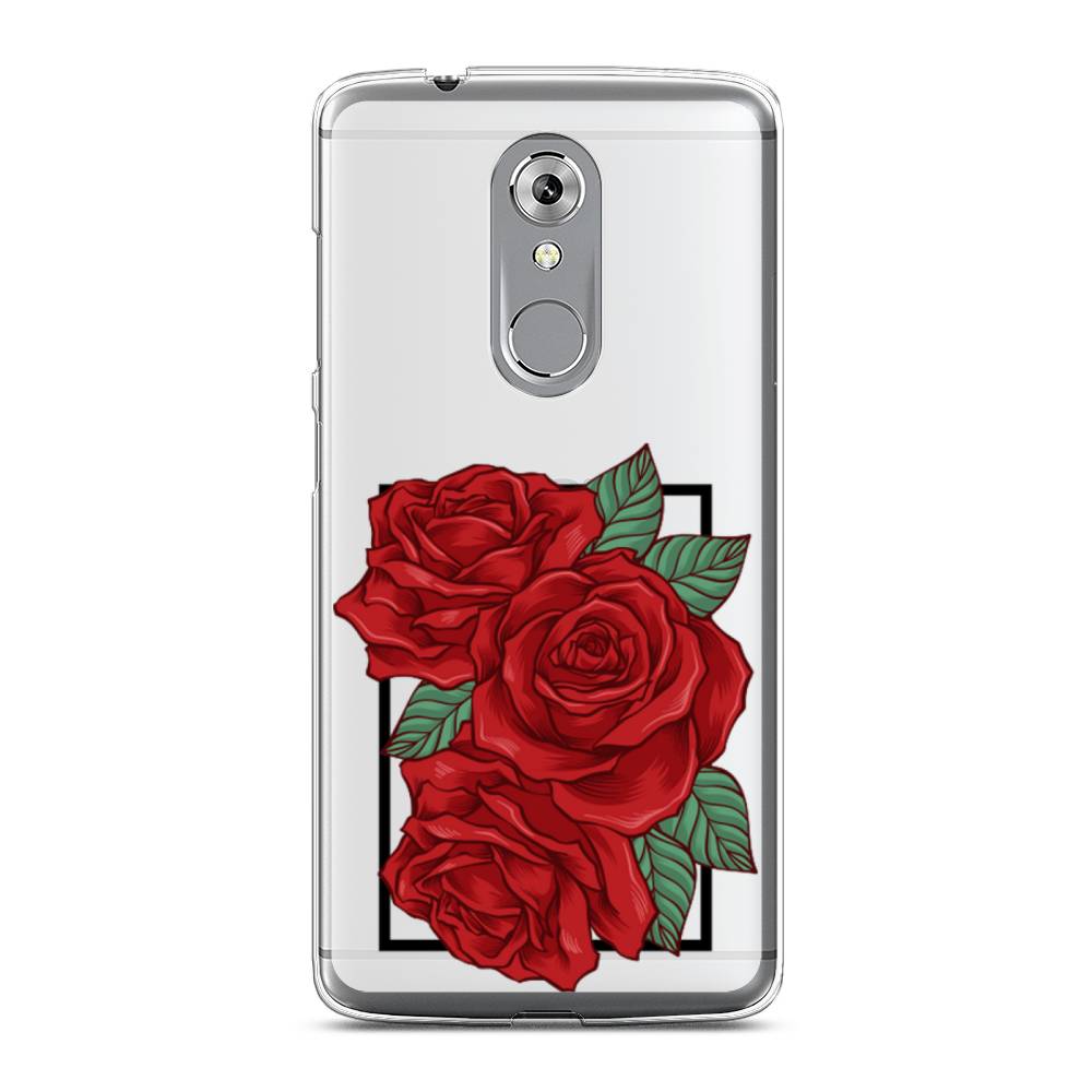 

Чехол на ZTE Axon 7 "Три алые розы", Красный, 131450-2
