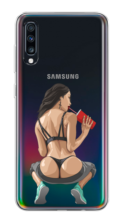 

Чехол на Samsung Galaxy A70 "Сочные булочки", Бежевый;красный;черный, 28150-6