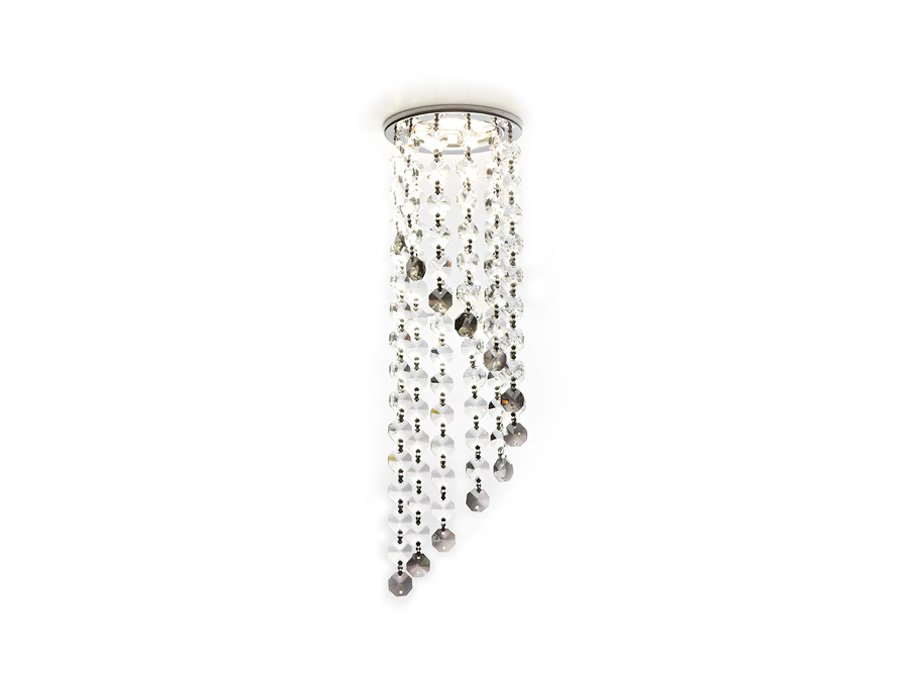 фото Светильник встраиваемый ambrella light crystal, k3440 cl/bk/ch, 50w, ip20