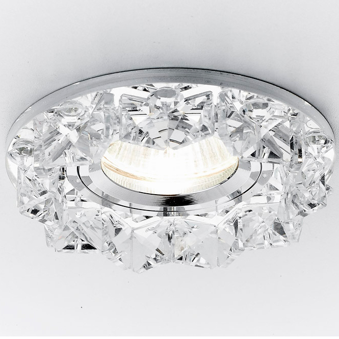 фото Светильник встраиваемый ambrella light crystal, k330 ch, 50w, g5.3