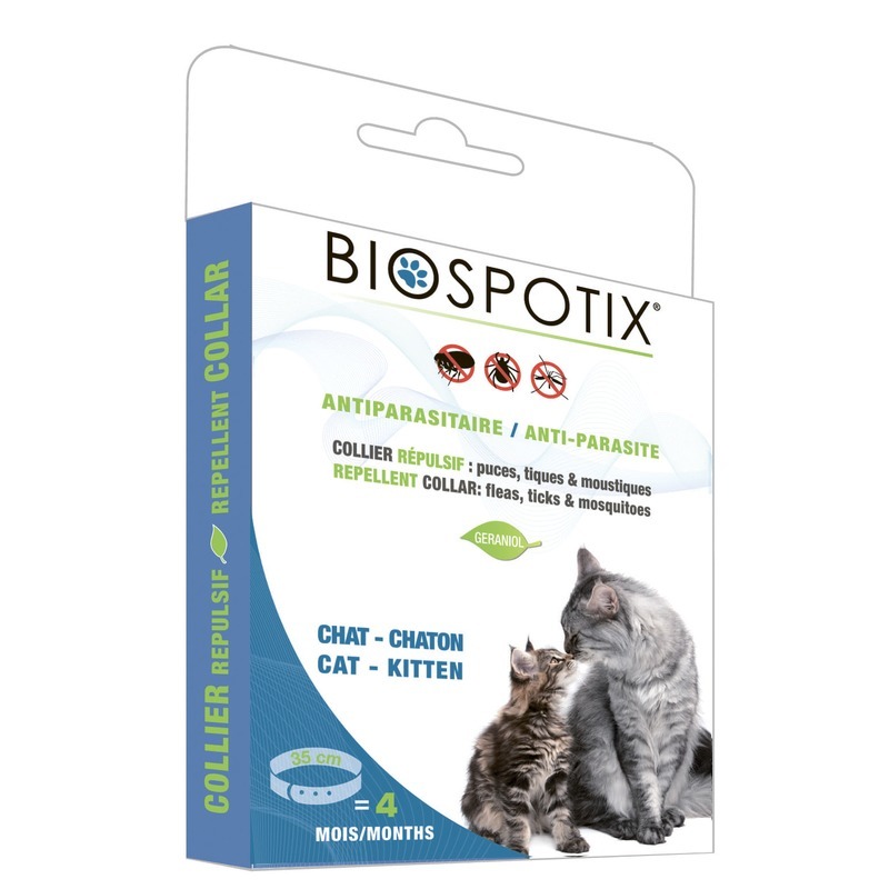 фото Ошейник для кошек против блох, вшей, клещей biospotix cat collar бежевый, 35 см