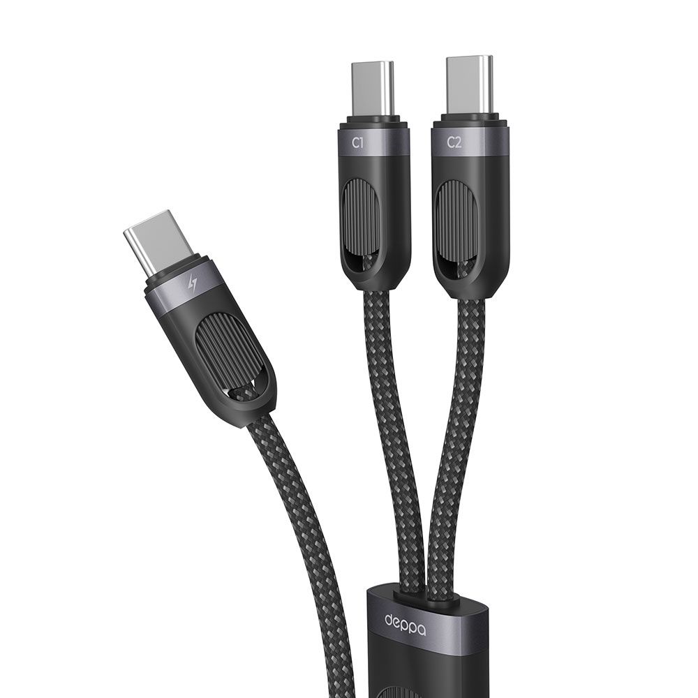 Кабель USB Type-C-USB Type-C Deppa 72555 1.2м черный