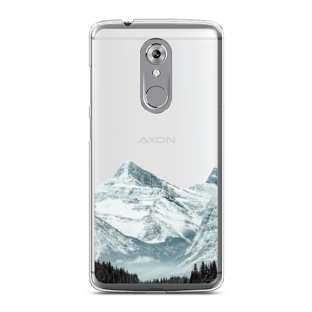 

Чехол на ZTE Axon 7 "Горы арт 1", Белый;зеленый, 131450-2