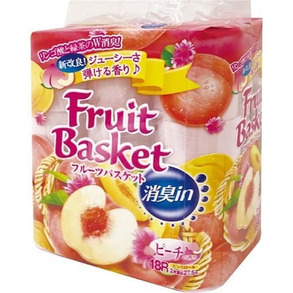 

Marutomi fruit basket бумага туалетная персик 2-х слойная, 27,5м х 0,114м, 18 рул