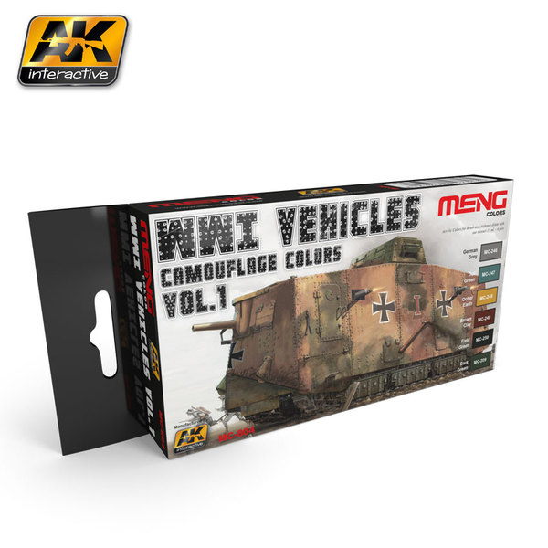 фото Краска акриловая interactive wwi vehicles camouflage colors vol. 1 ak interactive