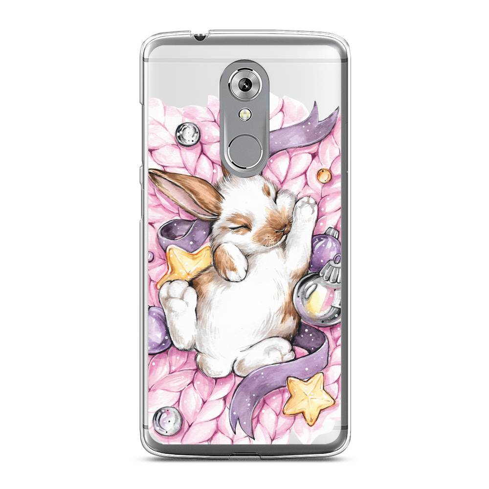 

Чехол на ZTE Axon 7 "Кролик спит", Розовый;белый, 131450-5
