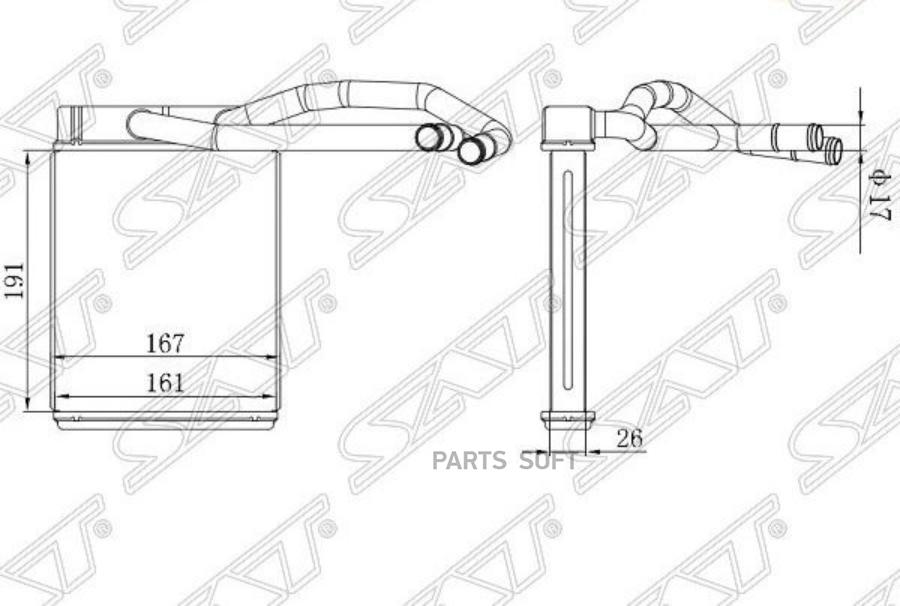 

Радиатор Отопителя Салона Hyundai Terracan 01- Sat арт. ST-HY12-395-0