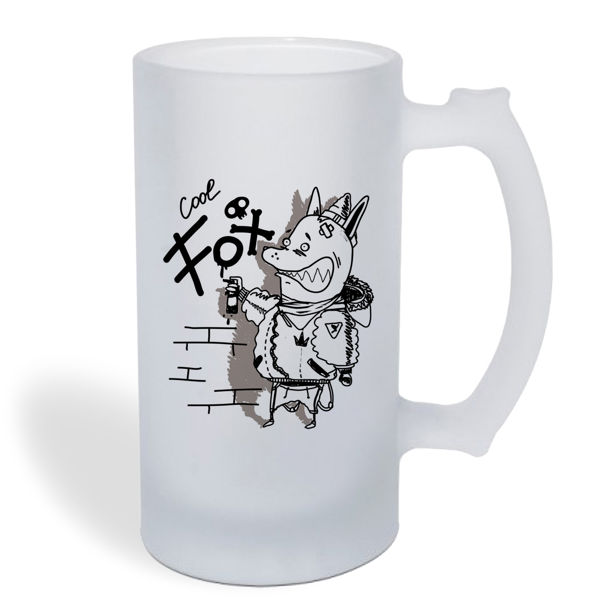

Кружка пивная CoolPodarok Прикол. Cool fox