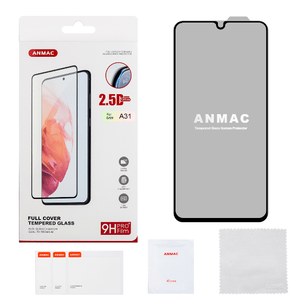 

Защитное стекло ANMAC для Samsung A31 Full Cover Арт.1137343, Защитное стекло ANMAC для Samsung A31 Full Cover