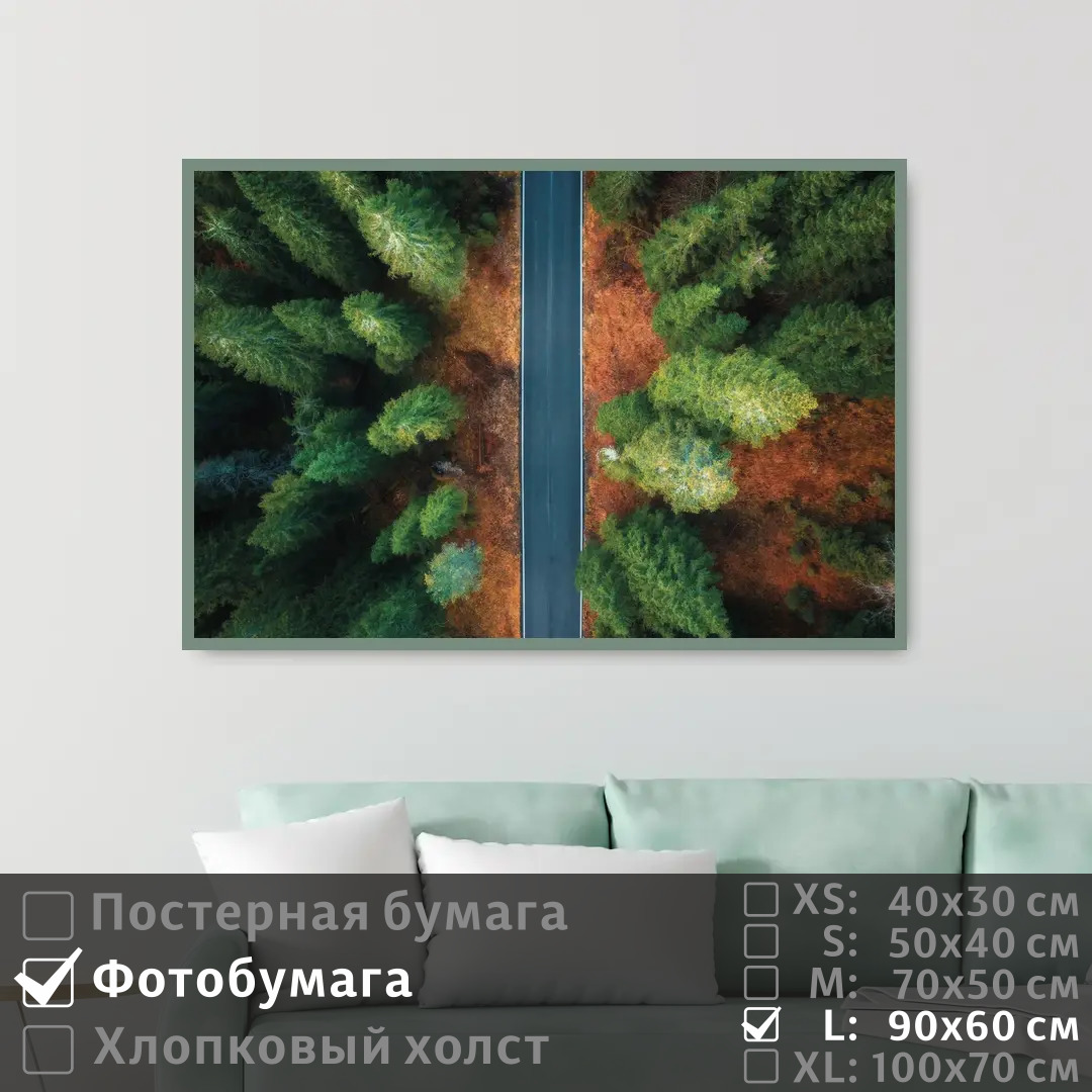 

Постер на фотобумаге ПолиЦентр Над шоссе через леса 90х60 см, НадШоссеЧерезЛеса