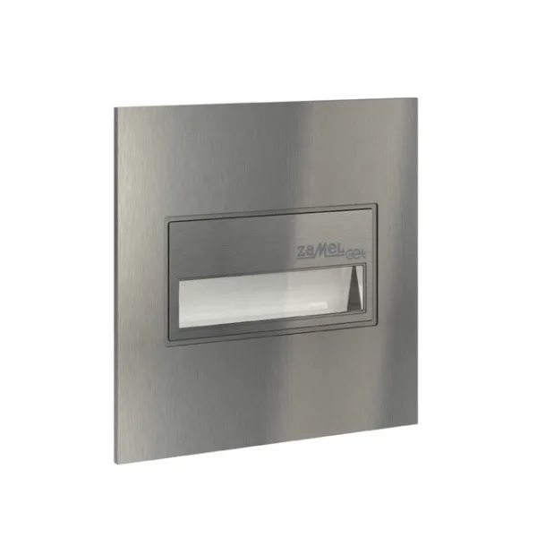 Светильник SONA Сталь/RGB в монт.коробку, с квадратной рамкой 14V DC с RGB диодами