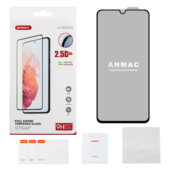 

Защитное стекло ANMAC для Samsung A20/A30/A30S/A50 Full Cover Арт.1137345, Защитное стекло ANMAC для Samsung A20/A30/A30S/A50 Full Cover
