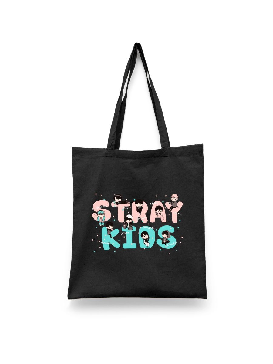 

Шоппер унисекс Каждому Своё Stray Kids/K-Pop MGSK8, черный, Stray Kids/K-Pop MGSK8