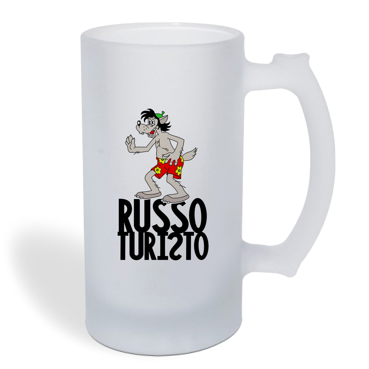 

Кружка пивная CoolPodarok Прикол. Волк. Russo turisto