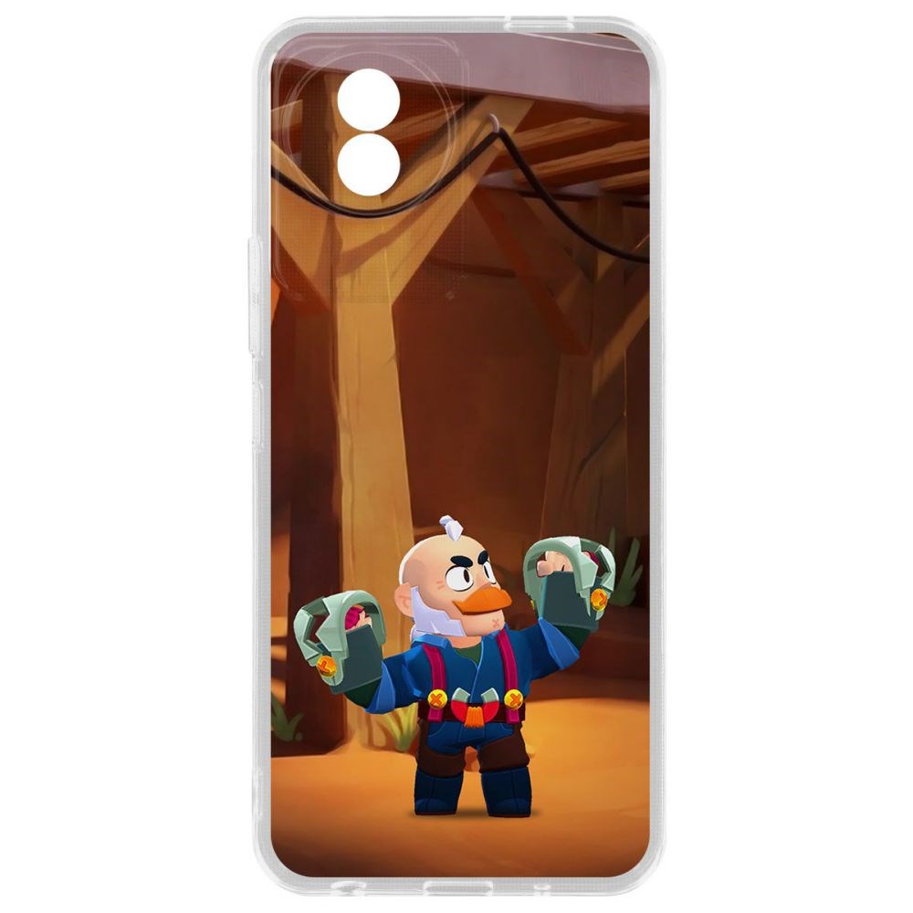 

Чехол Brawl Stars-Сэм для Vivo Y02, Прозрачный