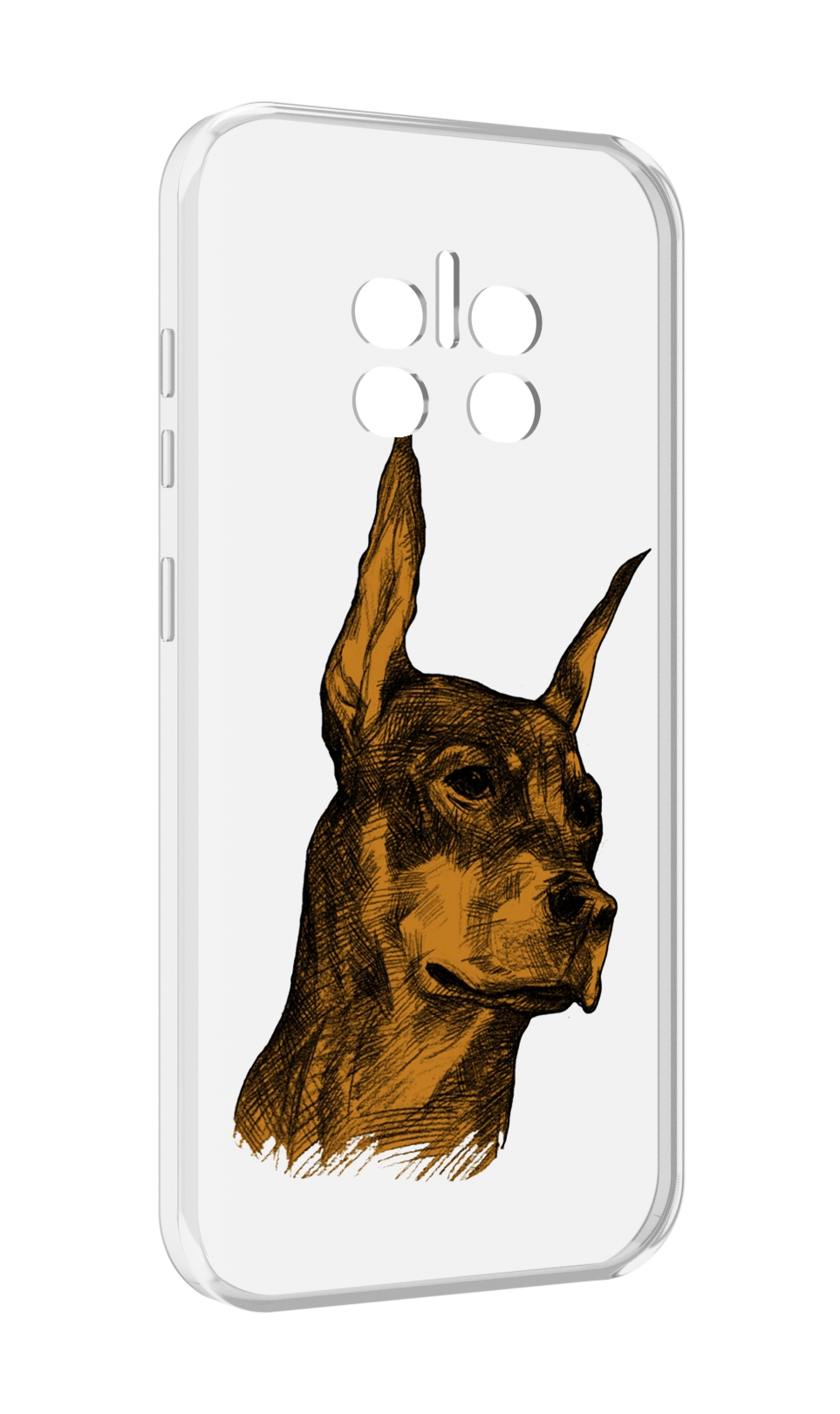 

Чехол MyPads скетч доберман для Doogee V11, Прозрачный, Tocco