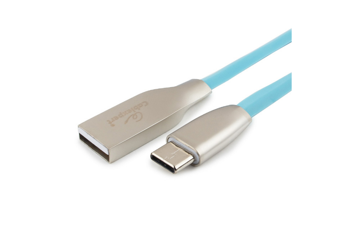 фото Кабель cablexpert usb type-c cc-g-usbc01bl-1m