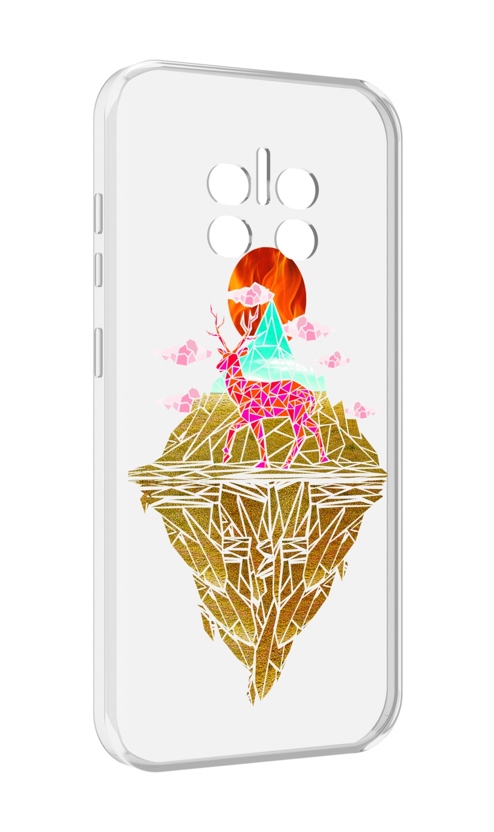

Чехол MyPads розовый олень абстракция для Doogee V11, Прозрачный, Tocco