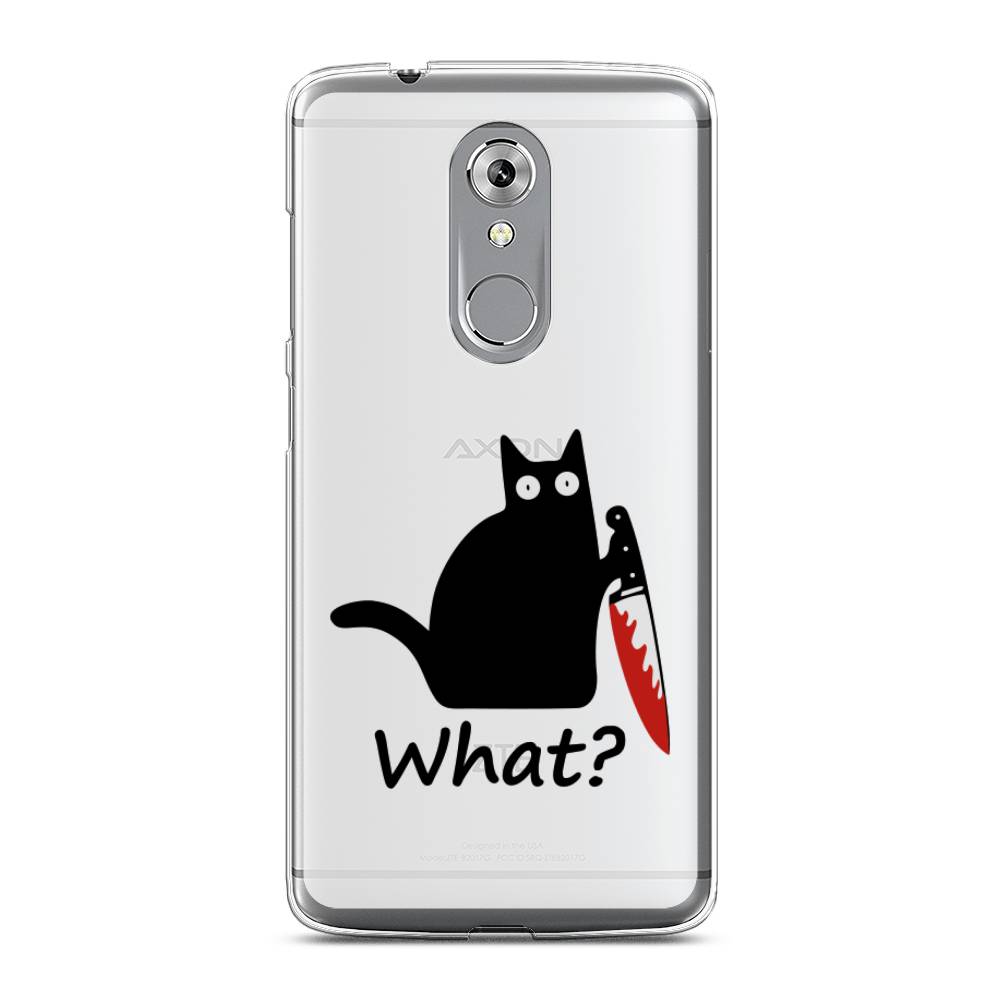 

Чехол на ZTE Axon 7 "Котик с ножом", Черный;красный, 131450-6