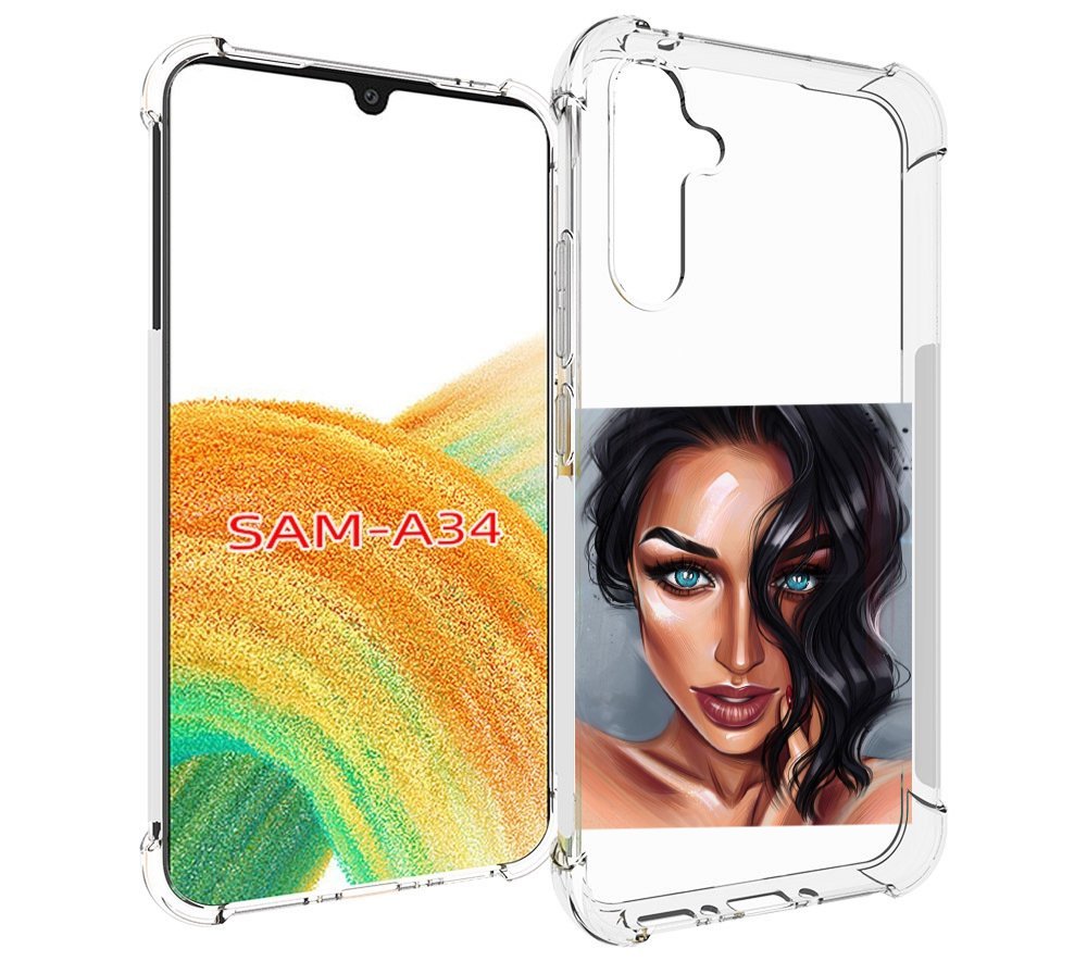 

Чехол MyPads Брюнетка для Samsung Galaxy A34, Tocco